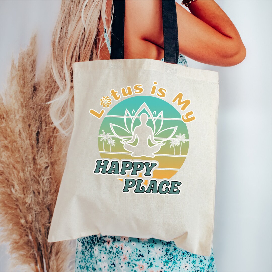 Lotus is My Happy Place Yoga Bag Yoga Meditation Carrying Etsy