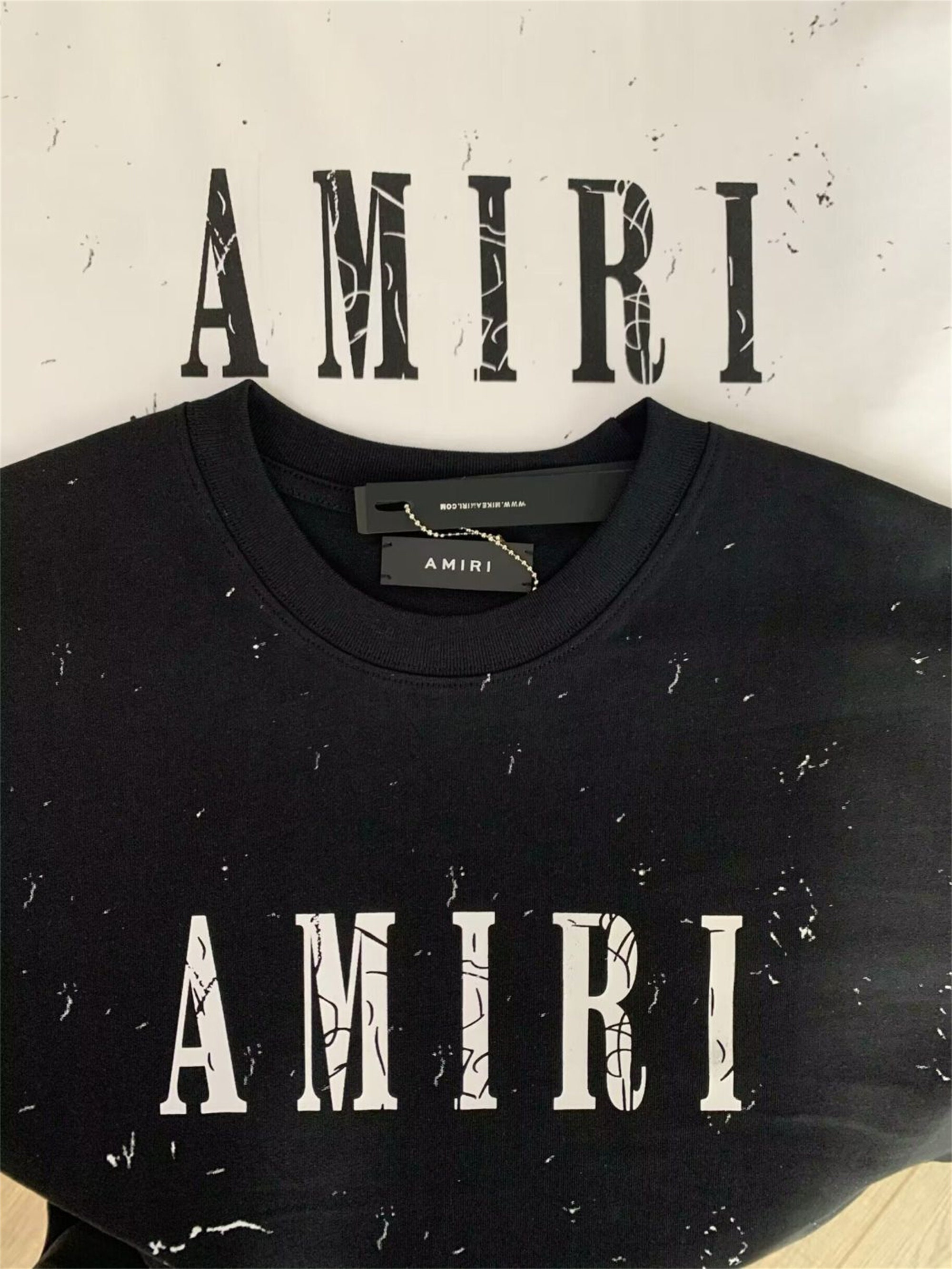 Fancy Amiri Style Print Cotton-jersey T-shirtamiri Logo 