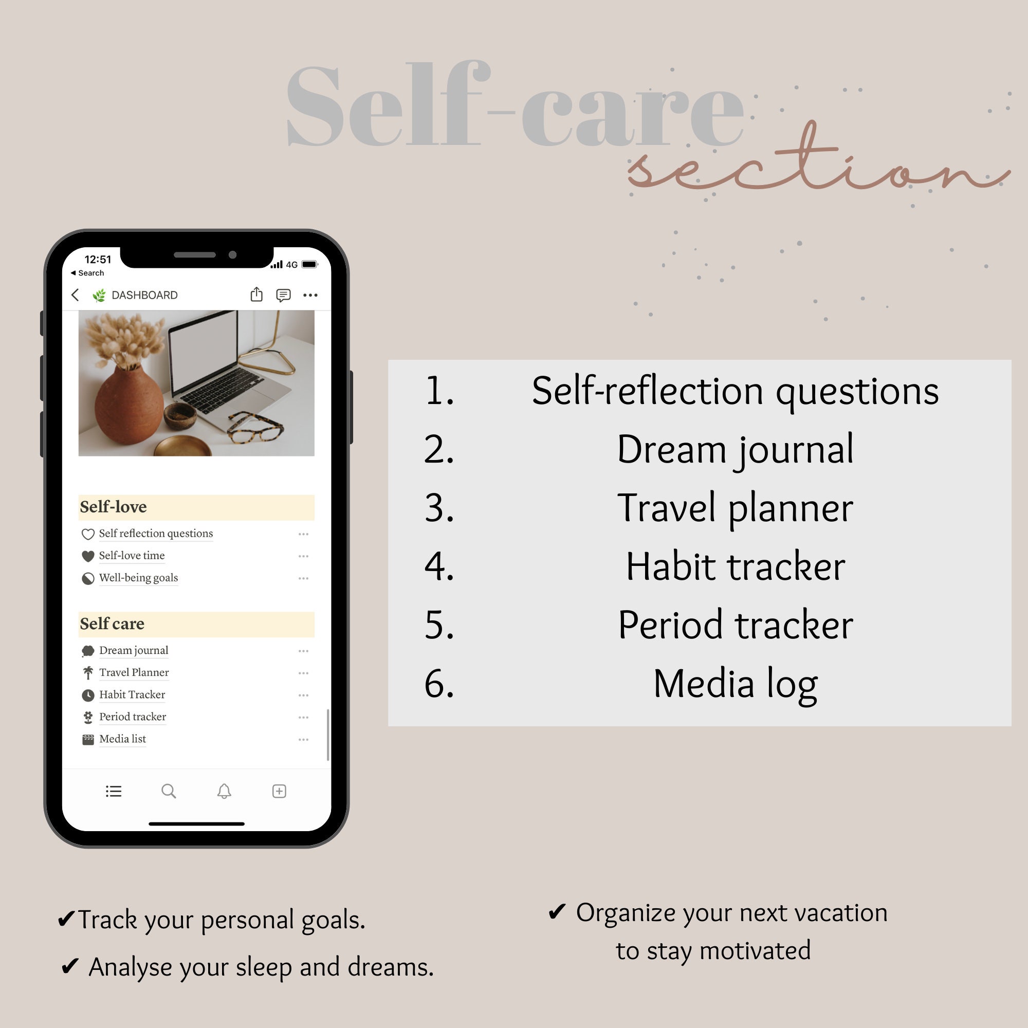 Notion Template Life Planner, Notion Dashboard, Notion Planner, All in ...