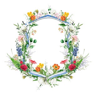 Blason de Mariage | Blason Aquarelle | Blason Fait Main | Papeterie de Mariage Numérique