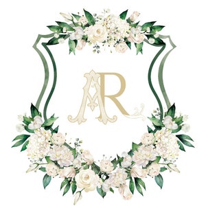 Blason de Mariage Personnalisé en Aquarelle | Monogramme Sur-Mesure | Papeterie Événementielle