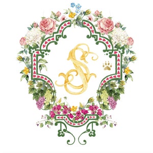 Blason de Mariage Personnalisé en Aquarelle | Monogramme Sur-Mesure | Papeterie Événementielle