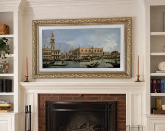 Handcrafted Gold Custom Decorative TV Frame, Designed for Samsung The Frame TV, Compatible with 2017-2026 and The Frame Pro Models