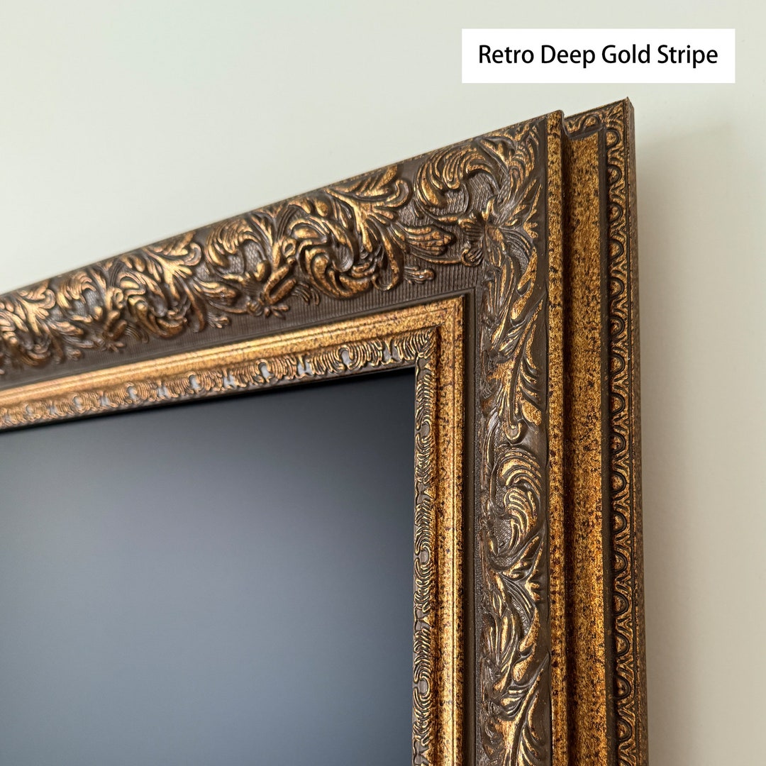 Samsung Frame Tv Bezel,deep Gold Tv Frame,wooden Tv Frame,frame TV ...