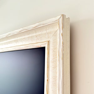Samsung frame tv-lijst, tv-frame op maat merk, tv-frame frame, handgemaakt tv-frame, tv-frame 55', tv-frame frame 65', 75, '85' wit frame