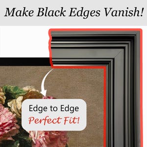 Black tv frame,samsung frame tv bezel,custom brand tv frame,wooden tv frame,frame TV frames,handmade tv frame,LS03A/B/C/D/FA/FW image 3