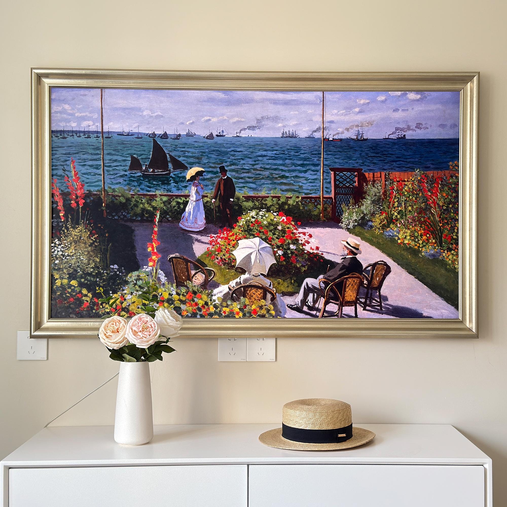 Antique Pewter Frame for Samsung Frame TV 2021-25&pro,dark Nickel