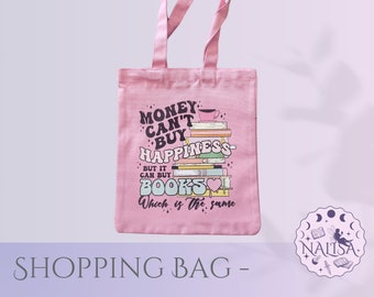 Shopping bag with quote - Bookie Edition in pink | Gift idea for book lovers | Cotton bag for book lovers