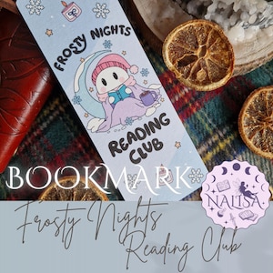 Segnalibro Club di lettura di Frosty Nights | Regalo per gli amanti dei libri | fatto a mano in carta | buon bookmas | segnalibro invernale