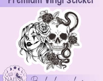 Sticker - Skull - Dark Romance | handmade bookish sticker | gift for book lovers | vinyl sticker | sticker for book journal