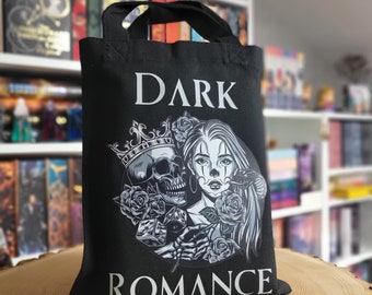 Buchtasche - Dark Romance | Geschenk für Buchliebhaber | Buchhülle für Bücher | Tasche für Bücher, E-Reader und Tablets