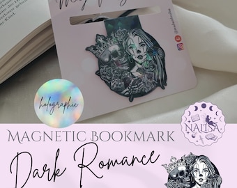Magnetic bookmark - Dark Romance | Gift for book lovers | Bookmark | Bookmark holographic | Bookmark