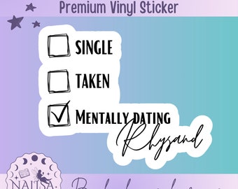 Sticker Mentally Dating Rhysand | Offiziell lizenzierter Sarah J. Maas Sticker | ACOTAR series | Geschenk für Buchliebhaber | bookish