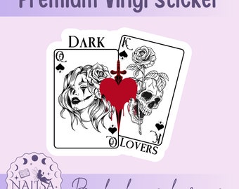 Sticker - Dark Lovers | handmade bookish sticker | gift for book lovers | vinyl sticker | sticker for book journal