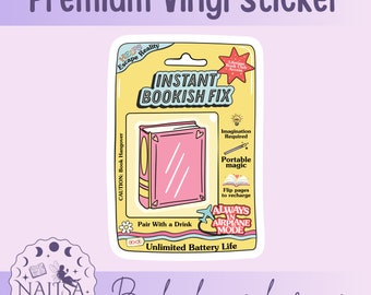 Stickers - Instant bookish fix | handmade stickers | Gift for book lovers | Vinyl Stickers | Stickers for book journal