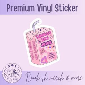 Adesivi - Succo dell'era del cowboy | adesivi fatti a mano | Regalo per gli amanti dei libri | Adesivi in vinile | Adesivi per diario di libri e Kindle