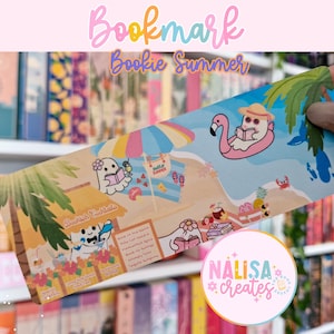 Lesezeichen Bookie Summer | Geschenk für Buchliebhaber | handgefertigt aus Papier | bookmark | Bookish merch | Trendig  | Lesezeichen Sommer