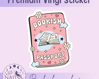 Stickers - Bookish Passport | handmade stickers | Gift for book lovers | Vinyl Stickers | Stickers for book journal