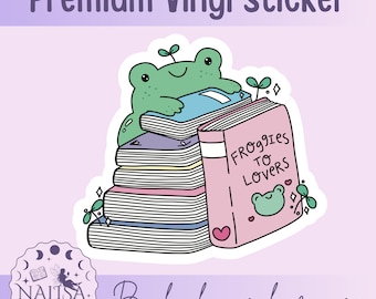 Sticker - Froggies to Lovers | handmade  sticker | Geschenk für Buchliebhaber | Vinyl Sticker | Sticker für Buchjournal