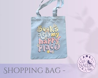 Shopping bag with quote - Bookie Edition in light blue | Gift idea for book lovers | Cotton bag for book lovers