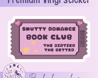 Sticker Smutty Romance Book Club | Vinyl Sticker | Geschenk für Buchliebhaber | Buchsticker | Dark Romance | Smutty Bücher