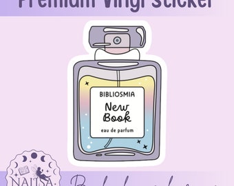 Sticker - New Book Parfum | handmade bookish sticker | gift for book lovers | vinyl sticker | sticker for book journal