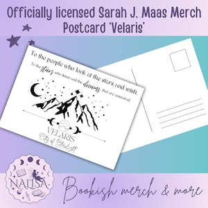 Postkarte Velaris | Offiziell lizenziert von Sarah J. Maas | Geschenk für Buchliebhaber | A Court of Mist and Fury | ACOTAR