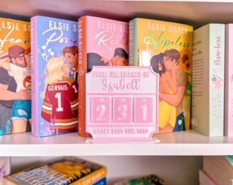 Books Read This Year Aufsteller – Bücherregal Deko für Leser | Geschenk für Buchliebhaber | Dekoratives fürs Regal | 3D Druck | Buchzähler