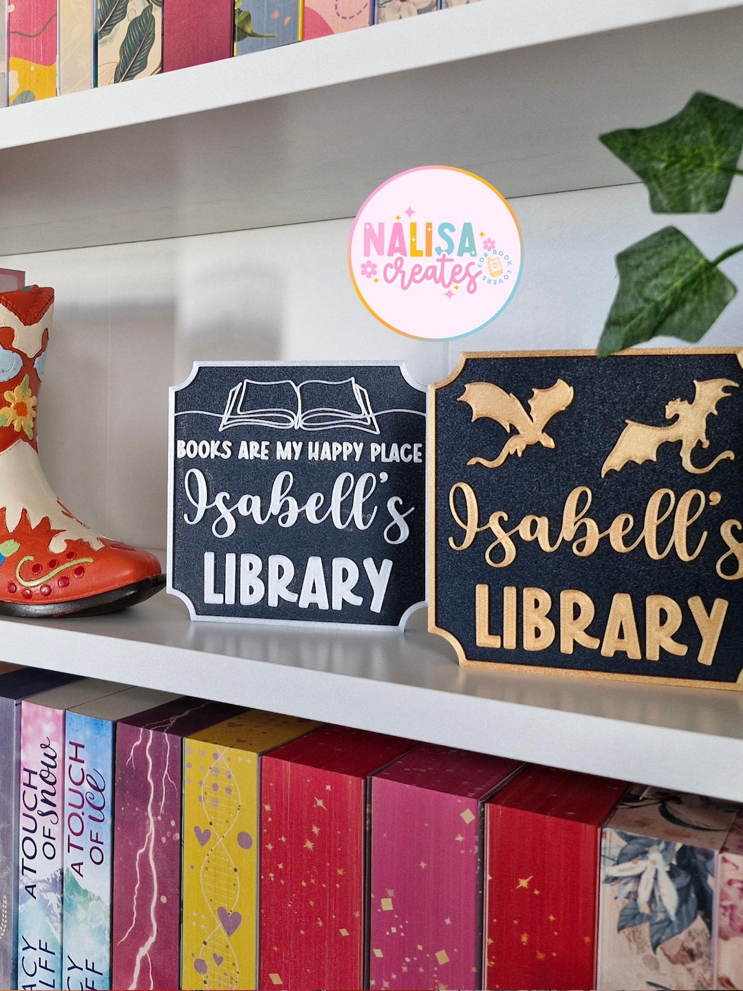 Library Sign – Bookshelf Decor for Bookworms | Gift for Book Lovers ...
