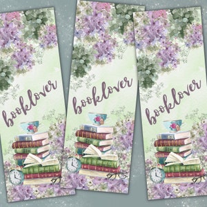 Lesezeichen booklover | Lesezeichen Bücherliebe | Bücher | Lesezeichen Frühling | Lesezeichen Blumen | Geschenk für Buchliebhaber | Bookmark