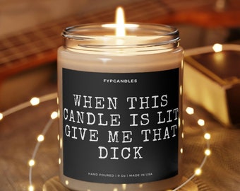 Valentines Day Gifts for Him, Husband Gifts, Boyfriend Gifts, Fiance Gifts - Funny Anniversary, Birthday Gifts for Men, When this candle lit