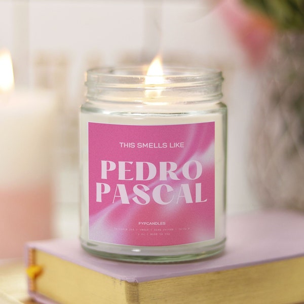 Questo profuma come la candela Pedro Pascal, profuma come la candela Pedro Pascal, regalo Perdro Pascal Candle, regalo per bestie, candela celebrità per lei