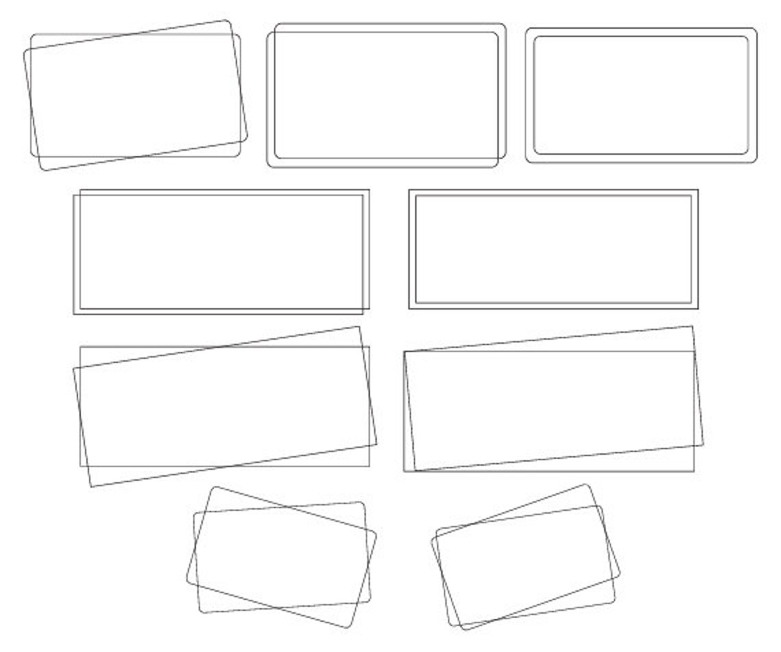 Double Frame SVG Bundle Double Vector Frame Pack PNG Geometric Border ...