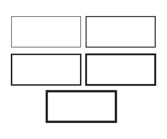Basic Rectangle Frame SVG Bundle Border Box Frame PNG Rectangle Outline ...