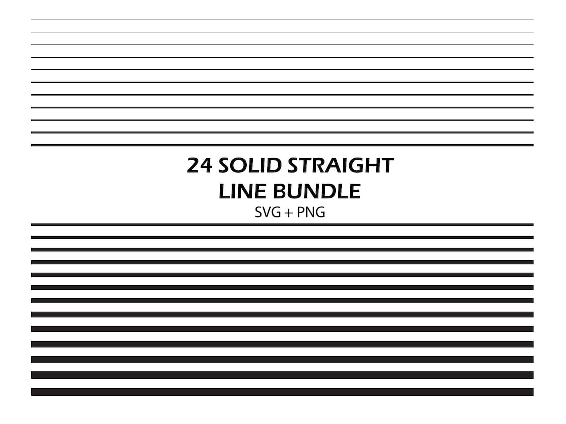 Solid Straight Line SVG Bundle Straight Lines in Different Strokes SVG