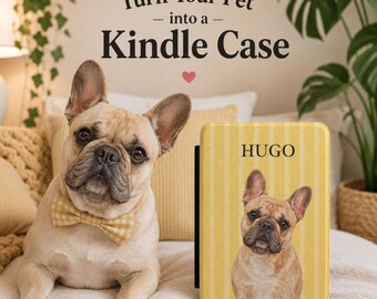 Funda Kindle personalizada para mascotas para Colorsoft Paperwhite, funda personalizada con foto y nombre para perros y gatos.