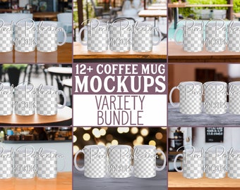 Drag and Drop Mug Mockup, Variety Bundle, Canva Coffee Mug Template, 11oz Mug Template, Printful Mug, Printify Mug, Sublimation Mug Wrap