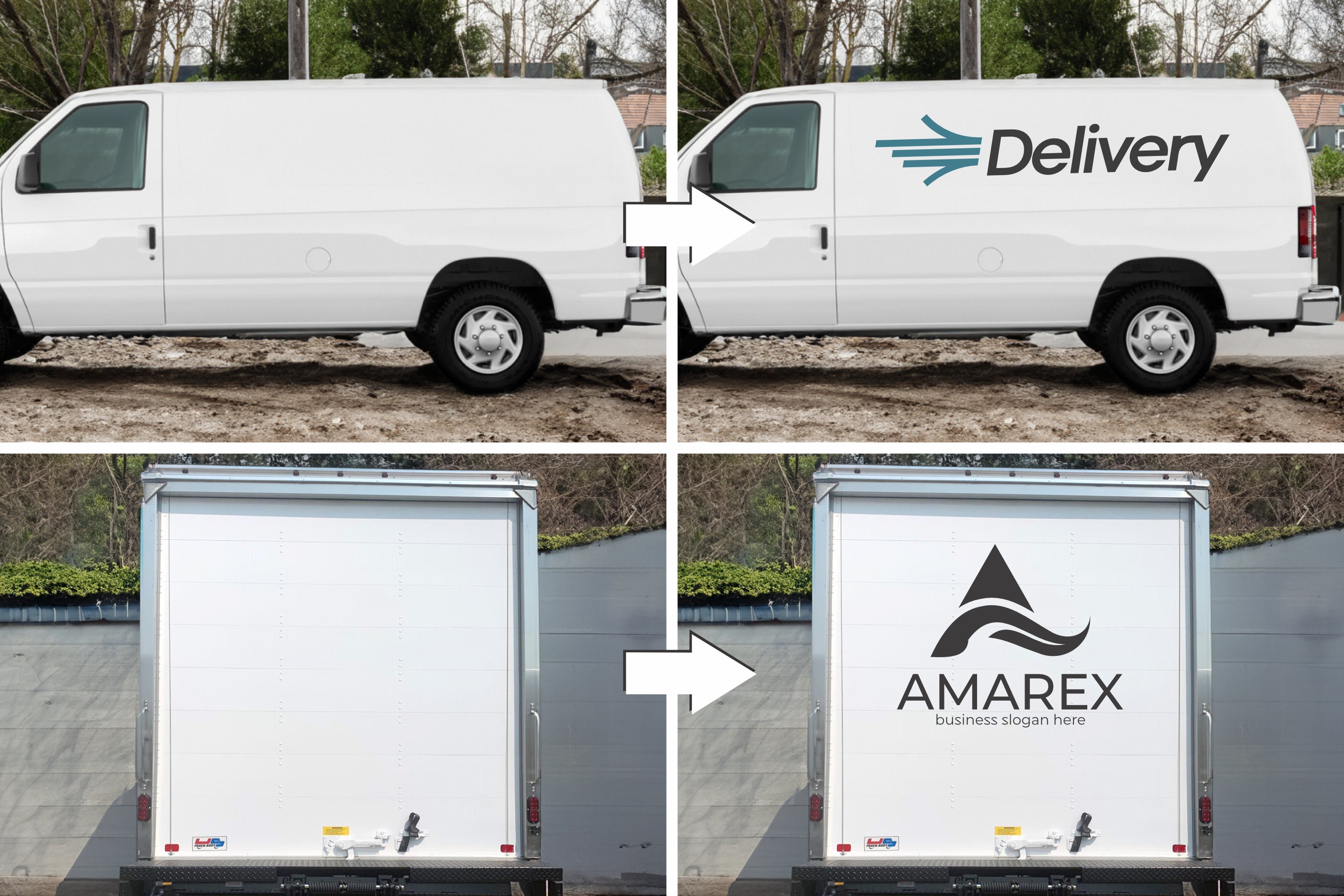 Work Vehicle Sticker Decals and Sticker Mockups, Work Car Bundle, Work Truck and Work Van ...