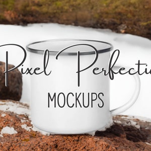 White Enamel Camping Cup, Mockup Coffee Cup, Mug Mock up, Stock Photography Mug, Hot Chocolate Mockup, Outdoor Mock Up, PNG Digital Download