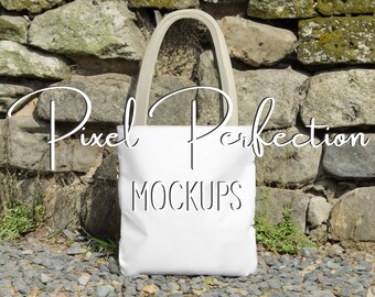 Beige Henkel Tragetasche, AOP Tragetasche Mockup, Printify Mockup, AOP Tragetasche Mock Up, All Over Print Tragetasche, Mock Up Tasche, MWW Tragetasche