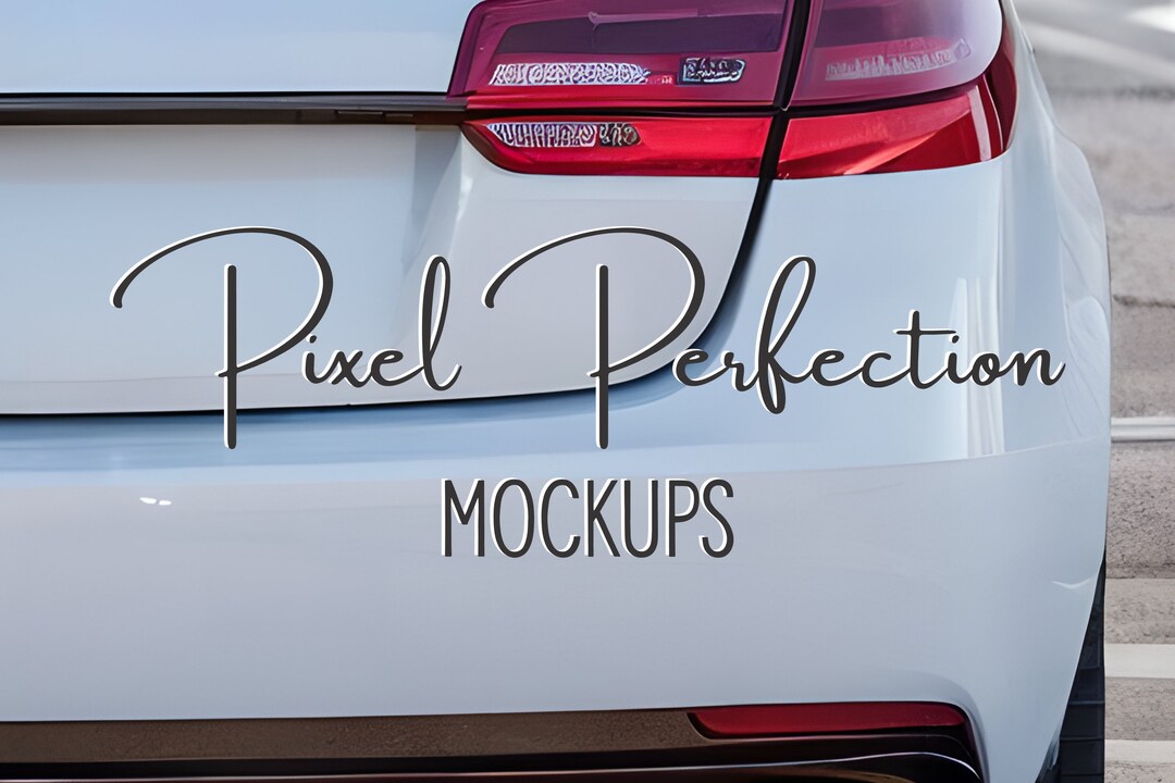Rear Bumper Sticker Mockup, Decal Mock, Car Mockup, Car Decal Mock Up