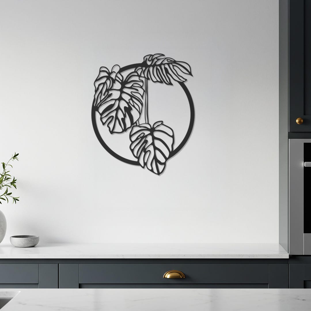 Monstera Leaf Metal Wall Art, Tropical Home Decor - Etsy