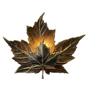 Handmade Brass Leaf Sconce Light - Antique Style Vanity Wall Lighting