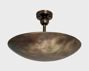 Lámpara empotrada de latón estilo vintage - Acabado antiguo hecho a mano