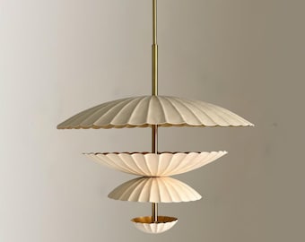 Modern Handcrafted Metal & Brass Chandelier: Modern Sputnik Pendant Light
