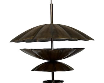 Handmade Pure Brass Flower Style Chandelier | Vintage Style Ceiling Light | Luxury Floral Pendant Lamp