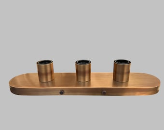 Handmade Raw Brass Vanity Sconce: Minimalist Wall Lighting, E26 Socket Light