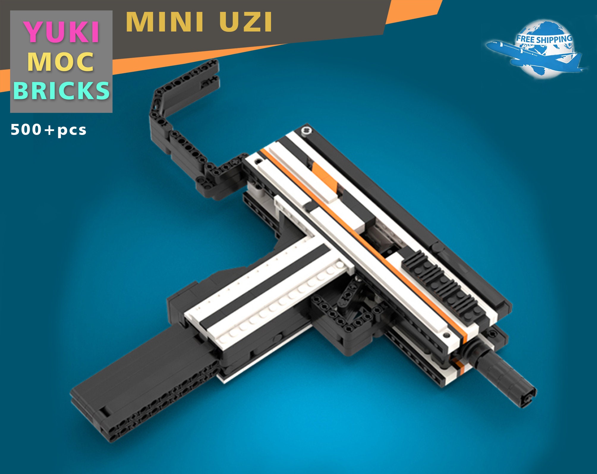 MOC310 Mini Uzi Toy Gun Bricks Etsy UK