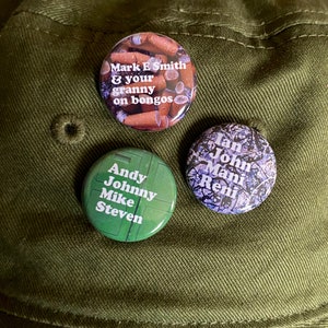 Manchester bands badges - The Fall, The Smiths & Stone Roses