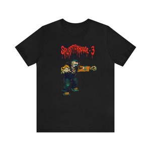Splatterhouse Sega Genesis Cyberpunk Retro Style 90&#39;s Video Game Pixel Art Unisex T Shirt